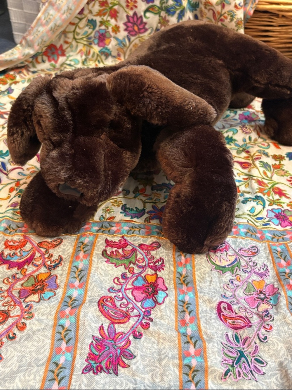 Folkmanis Chocolate Lab Puppy Dog Hand Puppet Plush